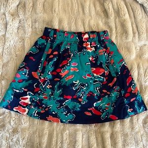 Lilly Pulitzer Fish Print A-Line Skirt Size S